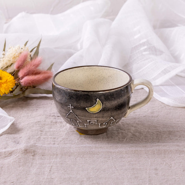 月の夜 スープカップ 三日月ブラック – 丹山窯 土岐美濃焼 TANZAN