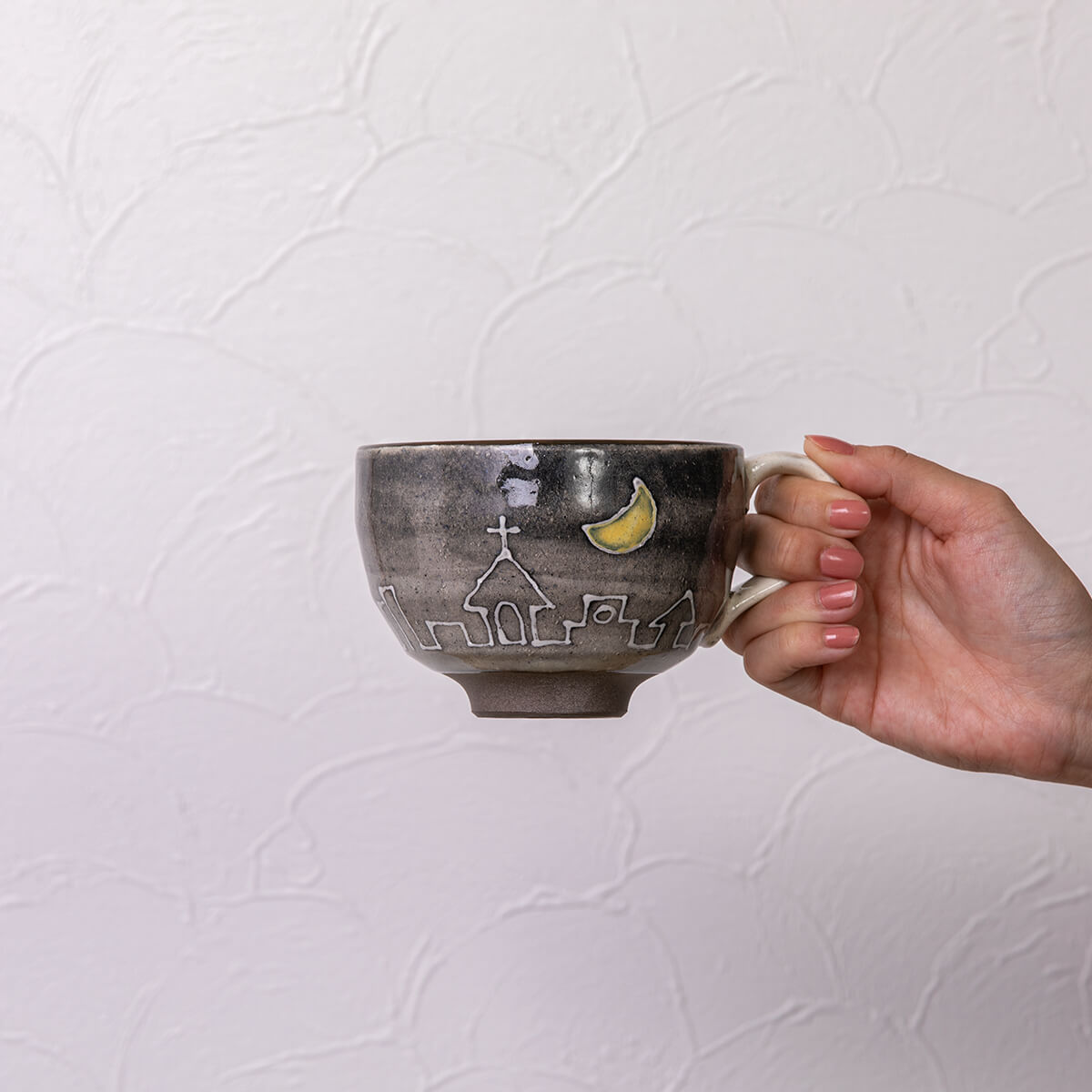 月の夜 スープカップ 三日月ブラック – 丹山窯 土岐美濃焼 TANZAN