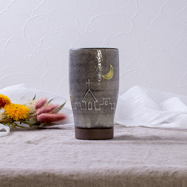 【香合　楽焼　銀色三日月】 月の夜 タンブラー 三日月ブラック – 丹山窯 土岐美濃焼 TANZAN