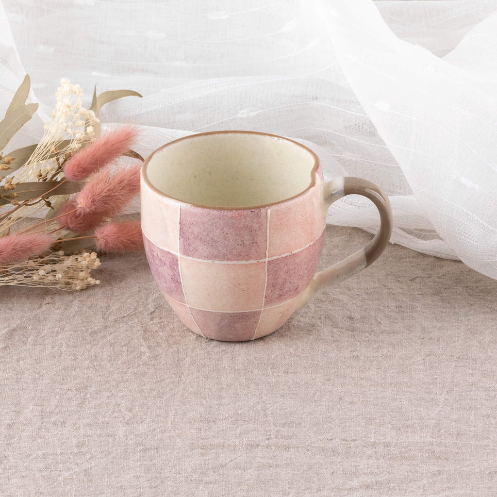 彩市松 マグカップ ピンク – 丹山窯 土岐美濃焼 TANZAN