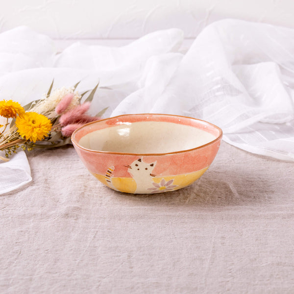 花猫 オーバルボウル ピンク – 丹山窯 土岐美濃焼 TANZAN