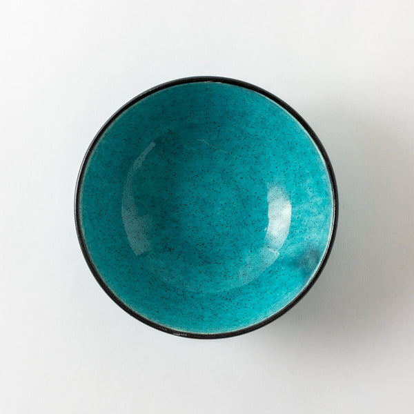 グレイズブラック紬bowl　ブルー